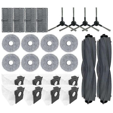 Lot de 26 pièces pour aspirateur Dreame L10s Pro Ultra Heat / X30 Ultra / X30 Pro : brosse principale, sac à poussière, filtre et chiffon de nettoyage.