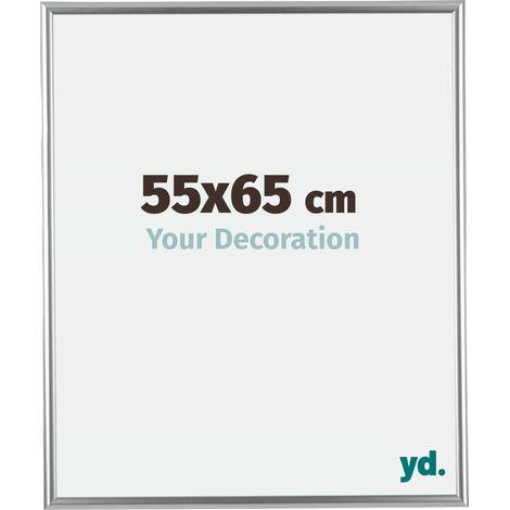 yd. - Cadre photo 55x65 - Argent - Plastique - Bordeaux