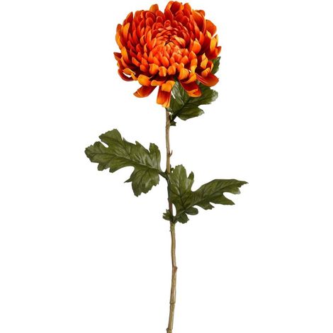CRISANTEMO ARTIFICIALE ARANCIONE 174 CM FIORE DECORATIVO COMPOSIZIONI EDELMANN