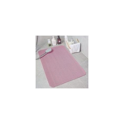 Alfombrilla antideslizante de PVC para baño, ultracómoda y segura, fácil de limpiar, resistente a las manchas y que no obstruye los desagües. Apta para bañeras, duchas y baños (ros-Crezuo).
