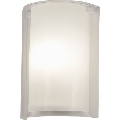 Applique Murale Transparente Maribel, Structure Métal, Verre Et Méthacrylate, Douille E27 40W, Ip20, 23 X 11,5 X 32,5 Cm - Maribel Lighting (1/3)