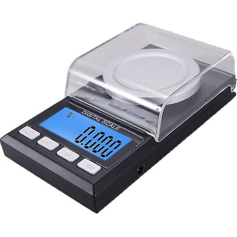 Electronic Weighing Scales With Calibration Weighing Pans For Jewelry 6 Weighing Units 0.001g X 50g (1/5)