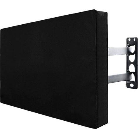 Housse de protection pour téléviseur extérieur, tissu Oxford 210D imperméable et anti-poussière, compatible avec TV 50-52", 51,2 x 5,9 x 32,6 pouces, noir (1/5)