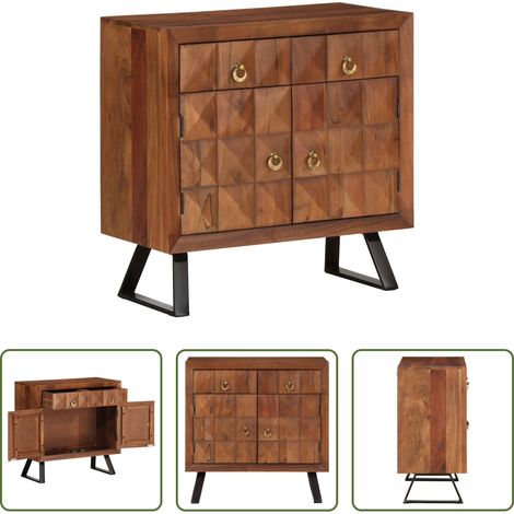 Akazienholz - Schubladenschrank Honigbraun 70x35x70 cm Massivholz Akazie (1/5)