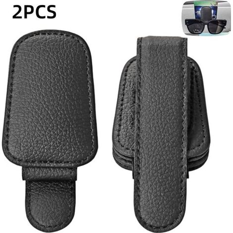 Portaocchiali e porta carte magnetico per aletta parasole auto, nero, 10x4,5x4 cm (1/5)