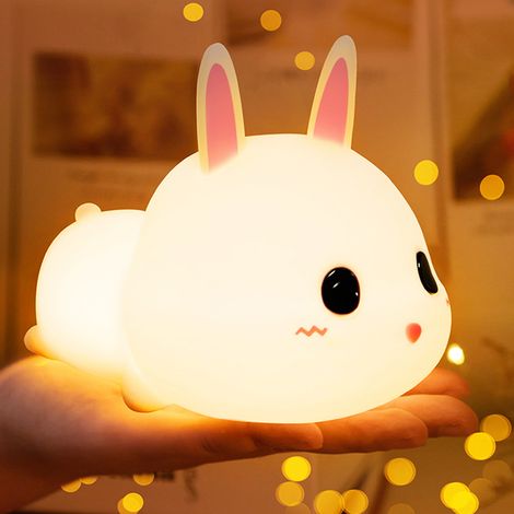 Filiyano-Veilleuse lapin mignonne en silicone (1/5)