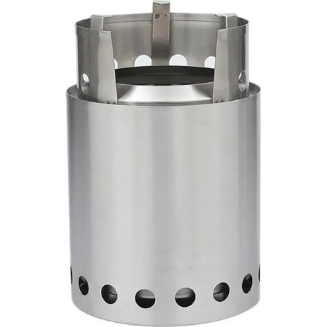Poêle à bois de camping sans fumée Bonfire Stove à deux étages, amovible et à double couche, en acier inoxydable. Poêle de chauffage d'hiver portable. Réchauds de cuisson portables. (1/5)