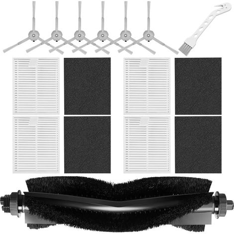11 Stš¹ck Ersatzteile fš¹r Eufy L60/ L60 SES/ L50/ L50 SES Saugroboter, Ersatz Zubehrset mit Eufy L50, L60 Serie Saugroboter, Zubehr-Set, 6 Seitenbš¹rsten, 4 Filter, 1 Rollenbš¹rste (1/5)