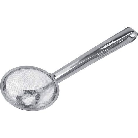 Spatola multifunzionale, pinze per pentole calde, pinze da cucina in acciaio inox, cucchiaio setaccio con clip, pinze per pentole calde, pinze per friggere, setaccio per olio multifunzionale. (1/5)