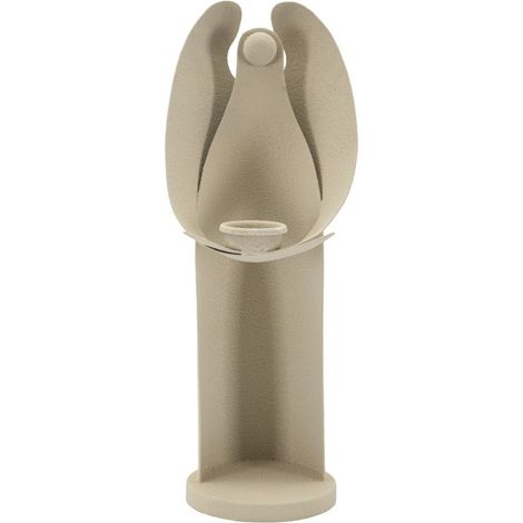 Bougeoir en Métal "Angel" 37cm Crème (1/5)