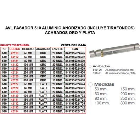 AVL 510 Aluminiumstift 150 mm Silber