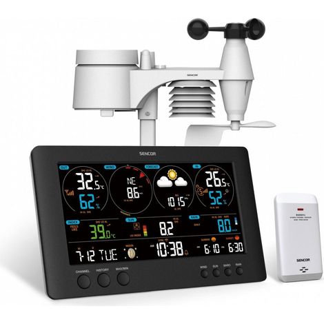 Stazione meteo Sencor SWS 12500 nero bianco schermo LCD