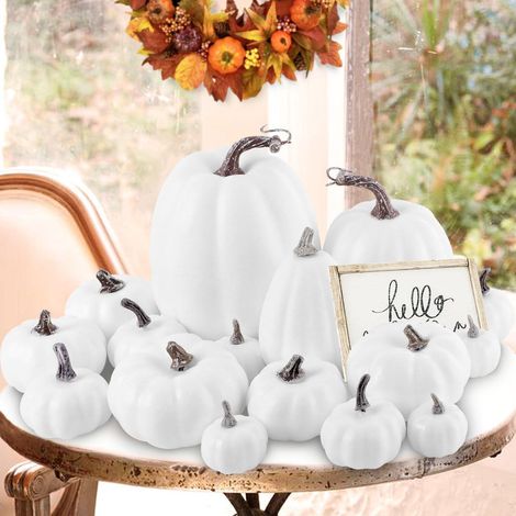 Benjia Kürbis Herbst Dekoration Draußen Halloween Herbstdeko Zierkürbisse 16 (1/5)