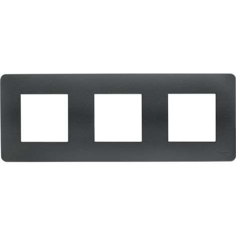 Plaque Unica Studio - 3 postes - Anthracite (1/3)