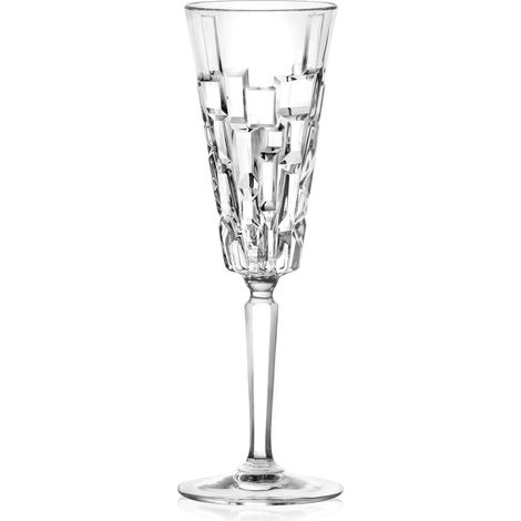 RCR Cristalleria Italiana Etna - FL - Set da 6 Calici Flute in Vetro (1/4)
