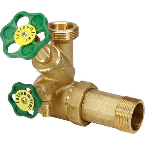 Schlösser Abzweig-T-Ventil, Freistromventil mit nichtsteigender Spindel, DN 25, Eingang 1 1/2", oberer Ausgang 1 1/2"
