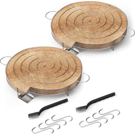 x Generatore di fumo freddo (30 cm)/bobina per affumicare carne e pesce + 4 ganci e 1 spazzola per la pulizia