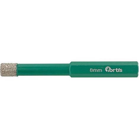 Fortis Diamantbohrer 8 x 65 mm, sechskant mit Kühlwachs (1/2)
