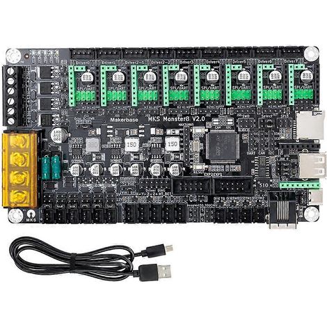 Carte mère de contrôle 32 bits MKS Monster8 V2 pour imprimante 3D 8 axes, compatible Voron VS Spider Octopus Marlin/Klipper 168 MHz (1/5)