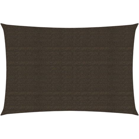 Voile toile d'ombrage parasol 160 g/m² PEHD 2 x 4,5 m marron