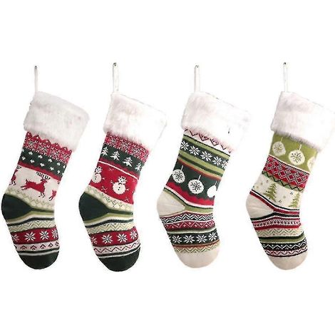 Chaussettes de Noël, décoration à suspendre au pied du lit ou au sapin de Noël (1/5)