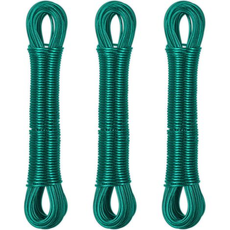 Percha de ropa con alambre de acero 3 x 20 m