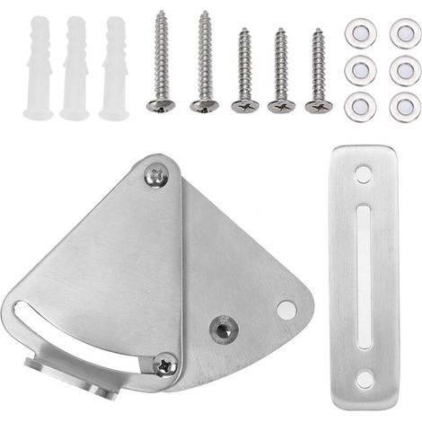 Serrure de loquet de porte de grange, accessoire de quincaillerie pour ensemble de serrure de porte de grange coulissante en acier inoxydable pour la salle de bain Loquet de porte coulissante pour plu (1/5)