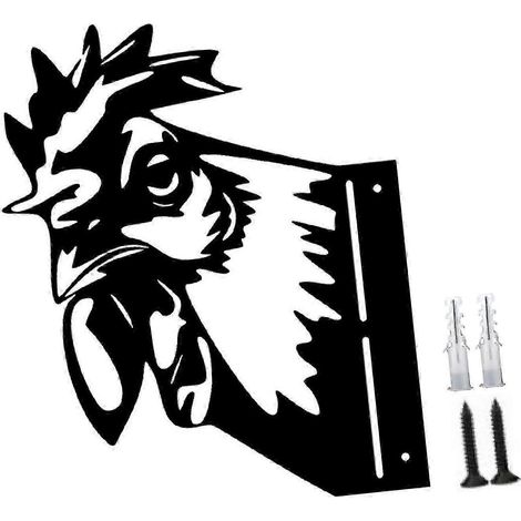 Tierfiguren aus Metall, Tiersilhouetten, Gartenstecker, Tierfiguren aus Metall für den Gartenzaun, Tiersilhouetten für den Rasen-Chick (1/5)