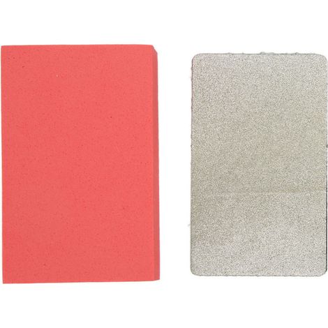 Bloc de ponçage manuel diamanté Grain 120 pour béton verre marbre granit Mousse ergonomique 96x60mm 1 pièce (1/5)