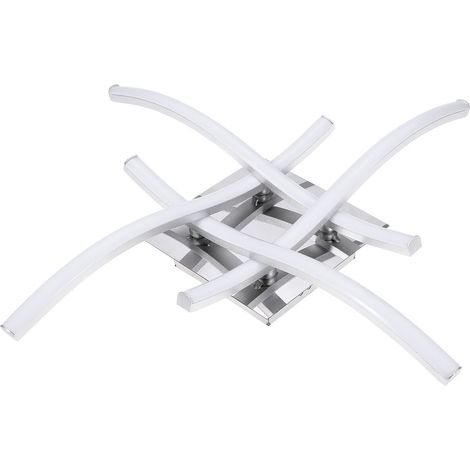 4 Branches Lampe L-ED Blanc 24W Plafonnier Cuisine Salon Chambre Moderne Lampe Suspendue (1/2)