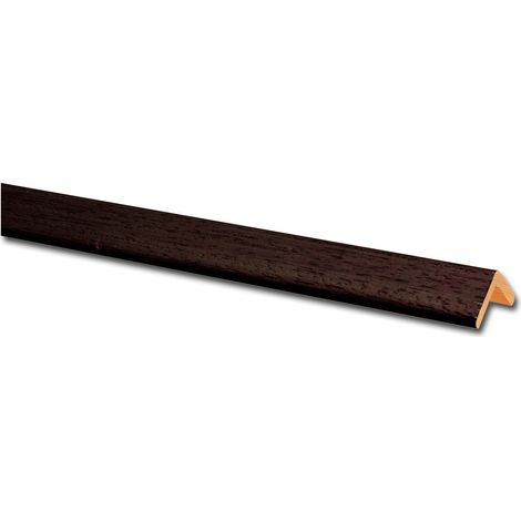 Paraspigolo liscio in legno noce scuro 28x28 mm cm 300 protezione angolare per interni (1/2)