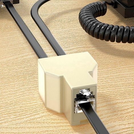 Répartiteur de ligne téléphonique RJ11 fiable pour connecter un téléphone. Installation facile. (1/4)