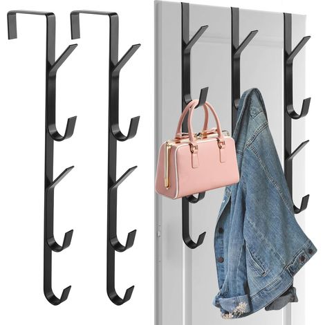 5 Pcs Porte Manteau Pour Porte Vertical Crochet de Porte Robustes (1/5)