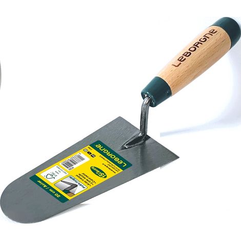 LEBORGNE Truelle ronde 22 cm manche bois - lame souple en acier trempé