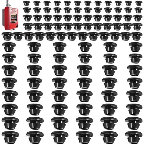 108 Pcs Cable Grommets en caoutchouc dans 9 tailles, rondelles, couvercle de câble d'installation électrique, diamètre intérieur 3-14mm (1/5)