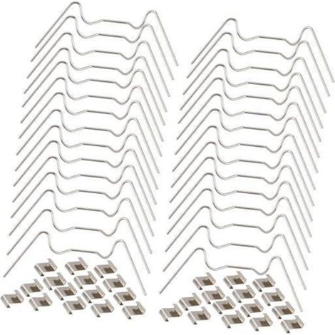 100pcs Gardening Greenhouse Glass Clip Fastener Buckle Greenhouse Panel Fixing Accessories Double Hole Mesh Outdoor (1/3)