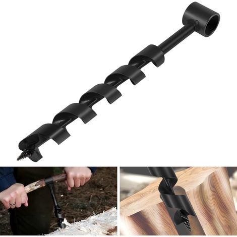 10-230mm Clé à tarière à main Bushcraft Gear, outil de colons de survie à haute dureté Clé à tarière à main Bushcraft pour le travail du bois (1/5)