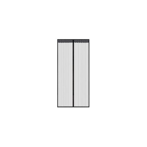 Moustiquaire Magnétique pour Porte – Maille Ultrarésistante, Joint Magnétique Haut et Bas, Fermeture Automatique, Anti-Insectes, Garde l'Air Frais (80x210 cm, Noir)