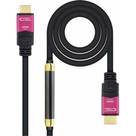 Nanocable 10.15.3725 cable HDMI 25 m HDMI tipo A (Estándar) Negro, Rosa (1/5)