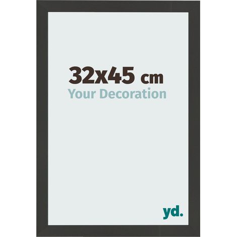 yd. - Cadre photo 32x45 - Noir Grain de Bois - MDF - Bologna (1/5)