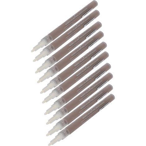 Lot de 10 marqueurs acryliques de 1100 m, pointe fine de 1,0 mm, marqueurs de graffiti non toxiques, adaptés à la peinture sur roche, pierre, céramique, verre, bois, toile et asphalte. (1/3)