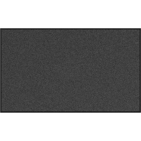 Zerbino d'ingresso moderno rettangolare 90 x 150 cm trattiene sporco e umidità stile ecologico poliammide antracite 020057966