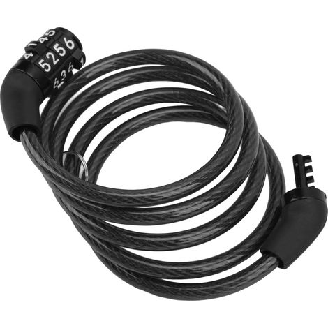 Candado de combinación de 4 dígitos con cable para bicicletas de montaña.