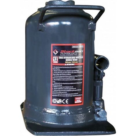 Stockman - Cric bouteille double vérin 12 tonnes 110/160 mm - HC120T (1/2)