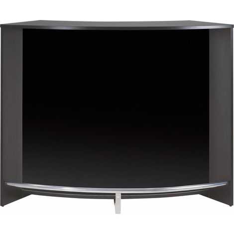 Beaux Meubles Pas Chers – Meuble bar noir ou blanc – Comptoir de cuisine 134,5 x 104,8 x 55,3 cm – 2 tablettes réglables – Éco-conçu, fabriqué en France (1/4)