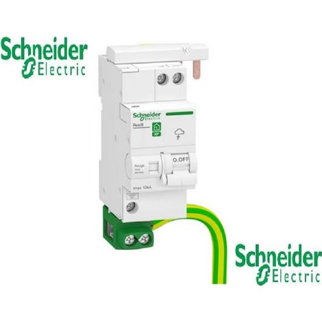 Schneider Electric – Parafoudre type 2 10kA 1P+N – 63A – Pour installation électrique logement – Connecteur à vis – Garantie 2 ans