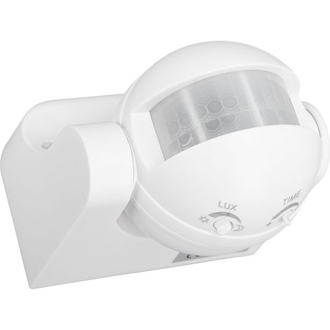 Détecteur de mouvement mural automatique crépuscule aube capteur PIR sphérique interrupteur détection présence extérieur sécurité maison lumière LED 110 à 240V blanc (1/5)