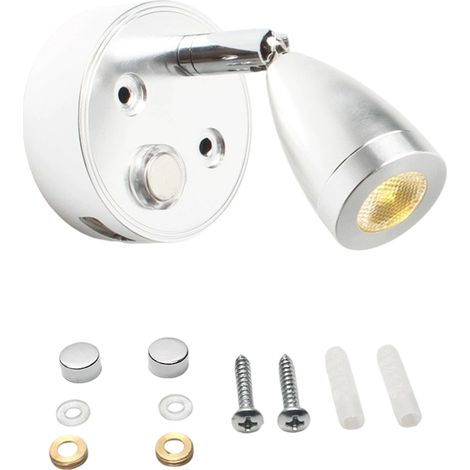10V-30V RV Liseuse, Spot LED Lampe de Chevet 3000K Blanc Chaud Lampe de Lecture de Bateau pour Bateau Camping-Car Remorque Camping-Car
