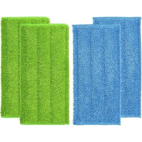Lot de 4 Lingettes Réutilisable pour Swiffer Wet Jet Chiffon Rechange pour Swiffer Wet Jet Balai Spray Serpillières en Microfibre Lavable Nettoyer Le Sol Sec ou Humide (4pcs-bleu foncé) (1/5)