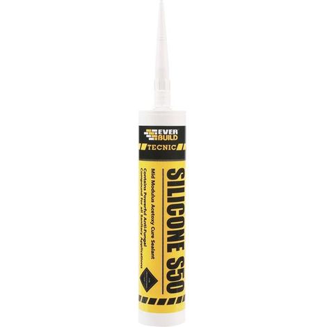 Everbuild Sika 486431 Tecnic Silicone S50 Translucent 310ml EVBS50TR
